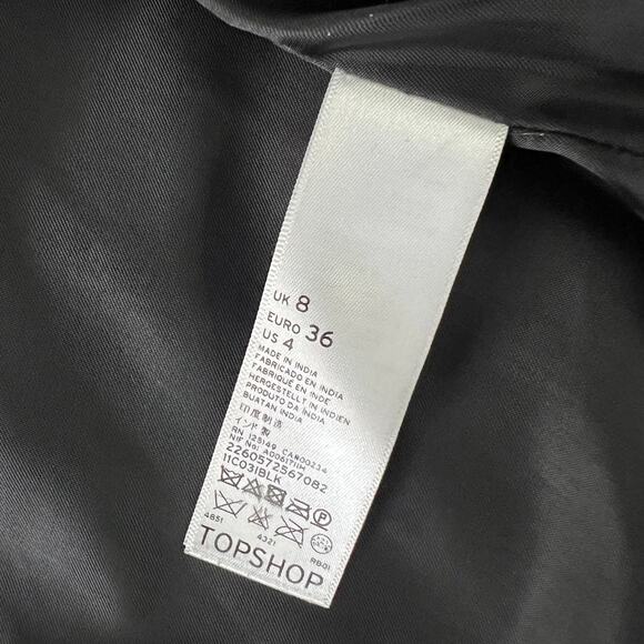 ♥️ Black Leather Moto Vest Women Size 4 Topshop - Picture 10 of 10